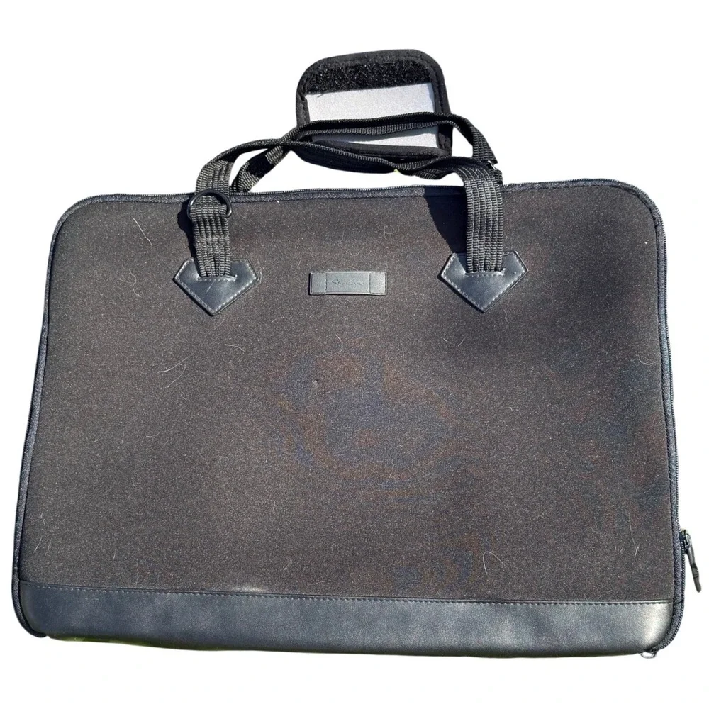 Cutter & Buck American Classic Black Laptop Briefcase Neoprene Messenger Bag 16